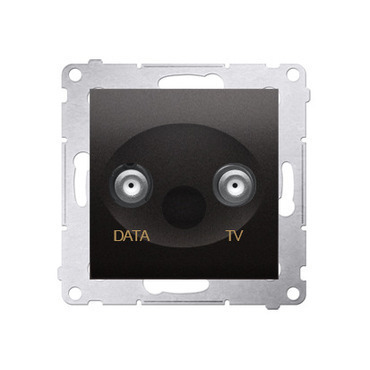 SIMON 54 DAD1.01/48 Zásuvka TV-DATA, (strojek s krytem), dva výstupní porty týpu "F", frekvence pro