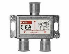 Rozbočovač anténní EMOS J0102, 1x vstup, 2x výstup, F konektor