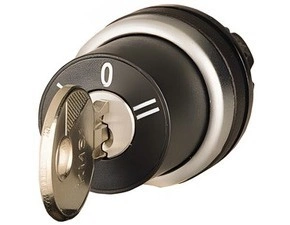 EATON 216900 M22-WRS3 Ovládací hlavice se zámkem, 3 polohové, s aretací, kroužek titan, MS1, 60st