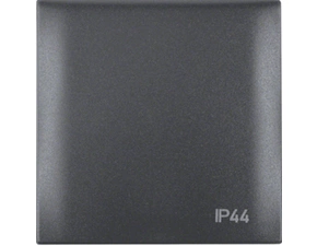 HAG 918282595 Rámeček 1-násobný s víčkem, potisk "IP44", Integro Flow, antracit, mat