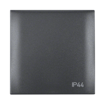 HAG 918282595 Rámeček 1-násobný s víčkem, potisk "IP44", Integro Flow, antracit, mat