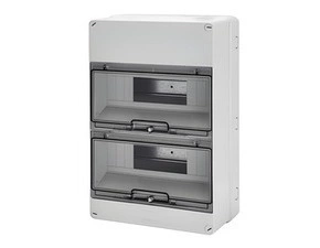 Rozvaděč pro nástěnnou montáž GEWISS GW40007, 24m (12x2)  ip55, bez n/pe svorkovnice, kouřová dvířka