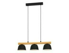 Svítidlo závěsné EGLO HL 3 E27 SCHWARZ HOLZ SHERBURN