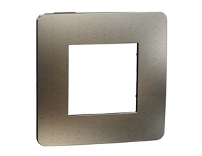 SCHN NU280252M Unica Studio Metal - Krycí rámeček jednonásobný, Bronze/Černý
