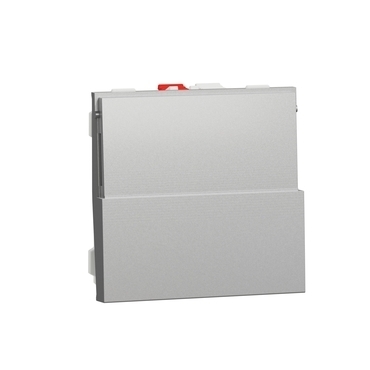 SCHN NU324630 Unica - Tlačítko stříd. ř.6/0 popis. pole, Aluminium