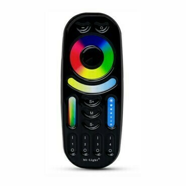 Ovladač dálkový GREENLUX Mi-Light RF REMOTE CONTROL 2.4G 4 ZONE RGB+CCT BLACK (25-0000-73)