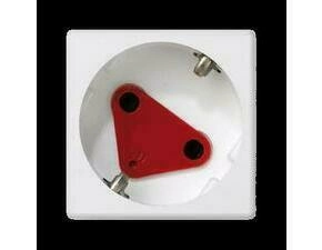 Zásuvka K45 SIMON KS11/9, 1 nás., Schuko DATA se sign., natoč., klíč, 16A/250V~, bezšr. sv., bílá