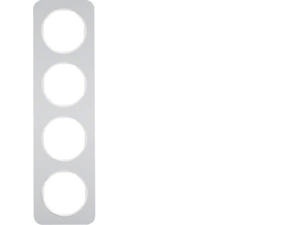 HAG 10142174 Rámeček 4-násobný, Berker R.1, alu/bílá