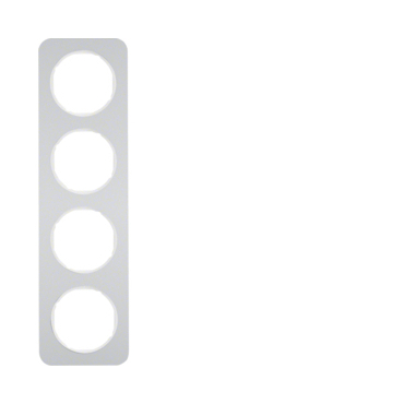 HAG 10142174 Rámeček 4-násobný, Berker R.1, alu/bílá