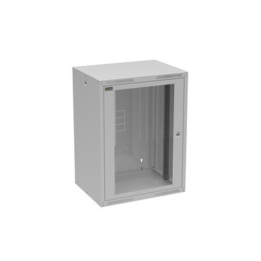 Rozvaděč nástěnný SOLARIX GrandND-16U-645-11-G, 19", 16U, RAL 7035, 600x450 mm, skleněné dveře