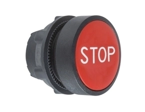 SCHN ZB5AA434 Ovládací hlavice stiskací se symbolem, lícující - rudá