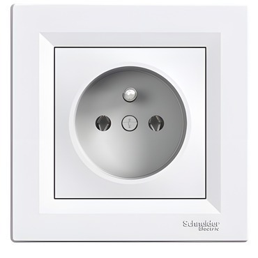 SCHN EPH2800121 Asfora - Zásuvka 2P+PE 250V 16A, bílá