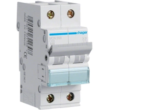 Jistič dvoupolový HAGER MCN203 2 pól. 3A, char.C, 6 kA