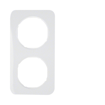 HAG 10122189 Rámeček 2-násobný, Berker R.1, bílá, lesk