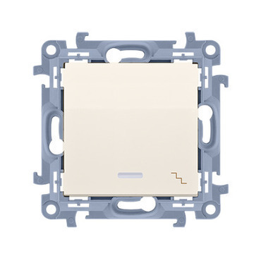 SIMON 10 CW6L.01/41 Přepínač střídavý, s orientačním LED podsvětlením, řazení 6So, (strojek s krytem