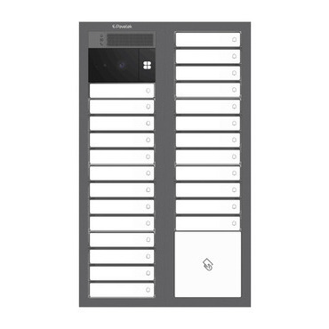 DV SYSTEM: 22 až 25 tlačítek + KAMERA + BOD Lite: čtečka RFID čipů MIFARE 13,56MHz (4M+4M) - Do zdi