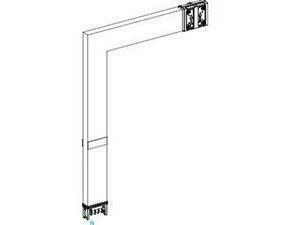 SCHN KSA250DLF43F Koleno 250 A vertikální na míru s požární přepážkou dolu RP 22kč/ks