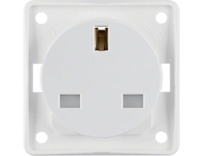 HAG 962622502 Zásuvka s ochr. kontaktem, British Standard, Integro přístroje, bílá, mat