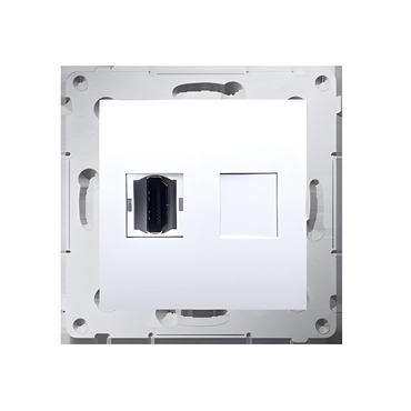 Zásuvka HDMI SIMON 54 DGHDMI.01/11, 1 násobná (přístroj s krytem), bílá