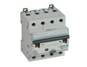 Chránič kombinovaný LEGRAND 411380 DX3 KOMB. 4P B32 300MA AC 6KA