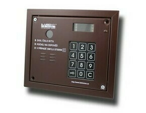 Tablo zvonkové LASKOMEX CP 2503P, podsvětlená klávesnice, LED displej, hnědé