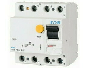 Chránič čtyřpolový EATON 187407 FRCmM-16/4/003-G/F FRC, typ G/F, 4-pólový, Idn=0,03A, In=16A, Ir=3kA