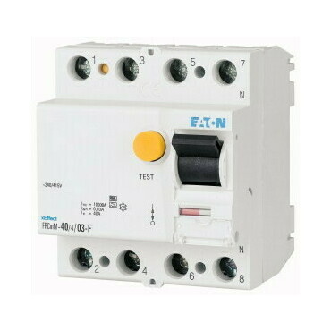 Chránič čtyřpolový EATON 187409 FRCmM-40/4/003-G/F FRC, typ G/F, 4-pólový, Idn=0,03A, In=40A, Ir=3kA