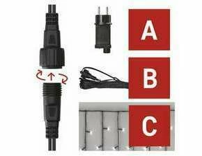 EMOS D1CC03 CONN START UNIT POW+CHAIN 100LED ICI 2,5M IP44 CW