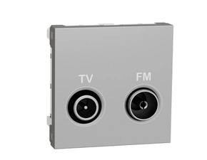 SCHN NU345130 Unica - Zásuvka TV/R individuální, 11 dB, 2M, Aluminium
