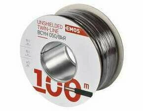 Dvojlinka nestíněná EMOS S8250, 2x0,5mm, černá, rudá, 100m