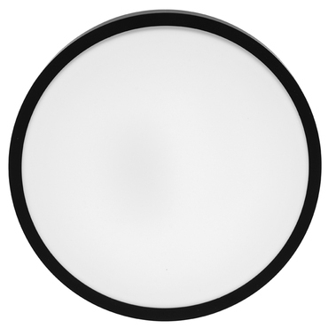 LED svítidlo stropní ECOPLANET kruh 18W, 1800lm, 4000K, IP44, černý lem