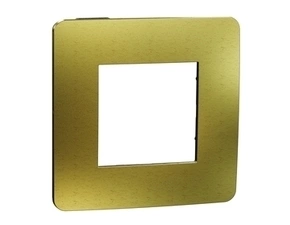 SCHN NU280262M Unica Studio Metal - Krycí rámeček jednonásobný, Gold/Černý