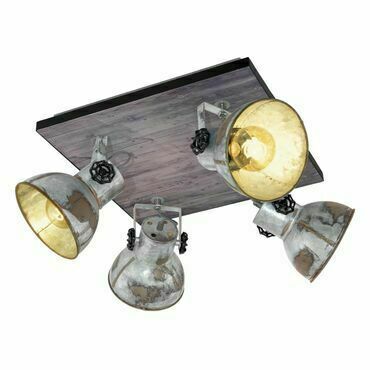 Svítidlo bodové EGLO QUADRAT 4 HOLZ ZINC USED SW BARNSTAPLE