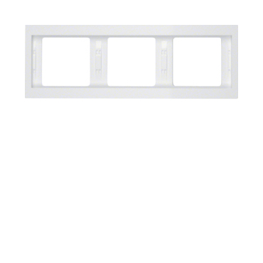 HAG 13737009 Rámeček 3-násobný, vodorovný, Berker K.1, bílá, lesk