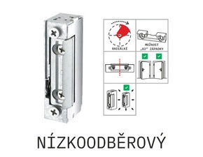 Zámek elektrický CZECHPHONE DORCAS 41-2N412F, 16mm, nízkoodběrový, 12V