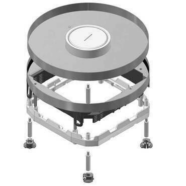 HLS HL DRITWD3 Víko podlahové krabice,přístojové, pro NEO box, obsahuje NEOT, IP 53, kulaté 327 mm,