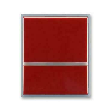 ABB Kryt spínače jednoduchý, s průzorem, karmínová/led.