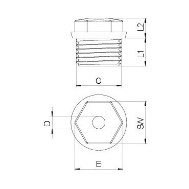 90 M16 OF Ucpávková vývodka šroubovací