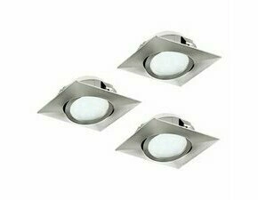 Svítidlo zapuštěné EGLO SET 3XLED-EINBAUSPOT 84X84 NICKEL-M.