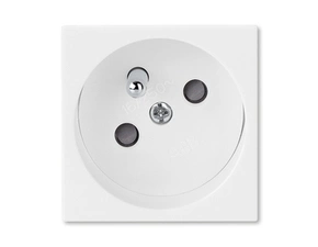 Zásuvka 45x45 ABB Profil 5525N-C02357 B, bílá (RAL 9010), s clonkami