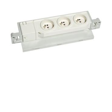 HAG VZ00UPF 3 násobná zásuvka 230V, otočná o 90°, s kabelovou p