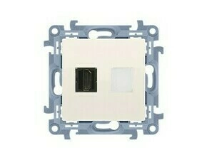 Zásuvka HDMI SIMON 10 CGHDMI.01/41, 1 násobná (přístroj s krytem), krémová