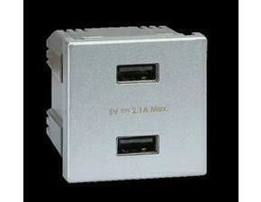 SIMON K126E/8 USB nabíječka K45 USB 2.0 - A 5V DC 2,1A 45×45mm hliník