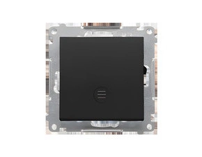 Ovladač zapínací SIMON 55 TP1L.01/149, orient. LED podsv., ř.1/0So, 10A/250V~, bezšr., černá mat