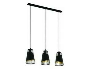 Svítidlo závěsné EGLO HL 3 E27 SCHWARZ SW-GOLD AUSTELL