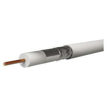 Kabel koaxiální EMOS S5271, CB21D, PVC, vodič 1,1 mm, plášť 6,8 mm, vnitřní, bílá, 100 m