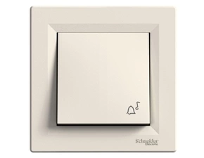 SCHN EPH0800123 Asfora - Ovládač tlačítkový zvonek 1/0 bezšroubový, krémová