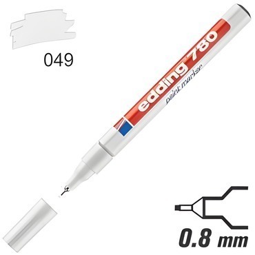 Popisovač EDDING lakový "780", bílá, 0,8mm