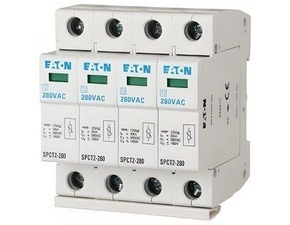 EATON 167596 SPCT2-280/4 Svodič přepětí třídy T2 (II, C), modulový, 4pól, Un=280V