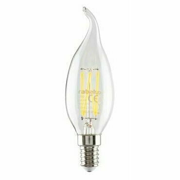 LED žárovka filament RABALUX 1593 Filament LED E14 CF35 4W 450Lm 2700K